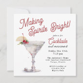 Het maken van Spirits Bright Elegant Vakantie Cock Kaart (Voorkant)