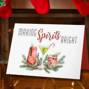 Het maken van Spirits Bright Feestelijke Cocktails Kaart
