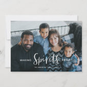 Het maken van Spirits Bright Holiday Christmas Kaa Kaart (Voorkant)