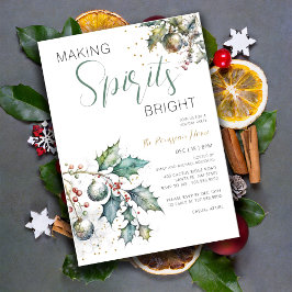 Het maken van Spirits Bright Holly Holiday Invitat Kaart