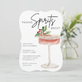 Het maken van Spirits Bright Minimal Christmas Par Kaart (Staand voorkant)