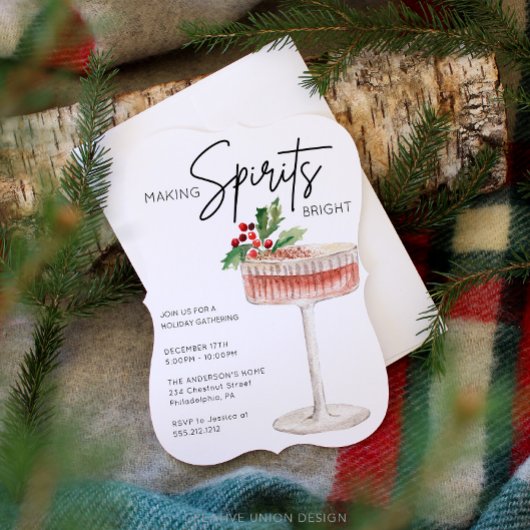 Het maken van Spirits Bright Minimal Christmas Par Kaart