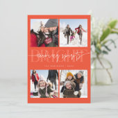 Het maken van Spirits Bright Red Christmas Multi F Feestdagenkaart (Staand voorkant)