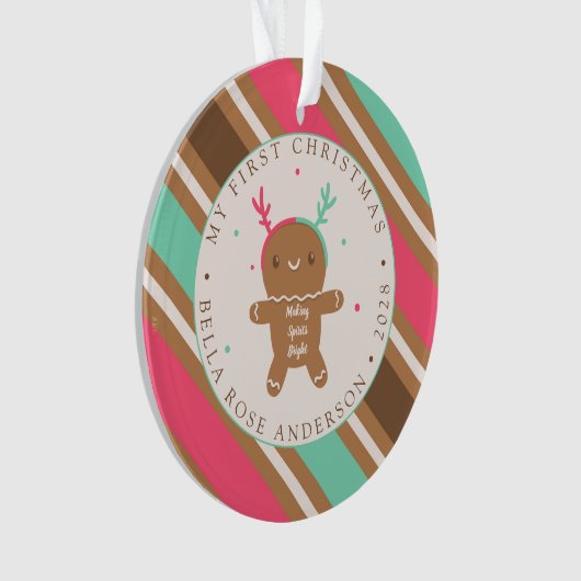 Het maken van Spirits Bright Reindeer Gingerbread  Ornament (voorkant)