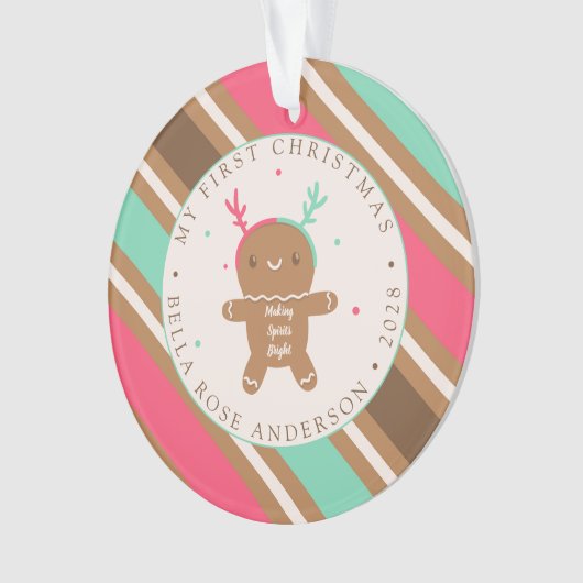 Het maken van Spirits Bright Reindeer Gingerbread  Ornament (voorkant)