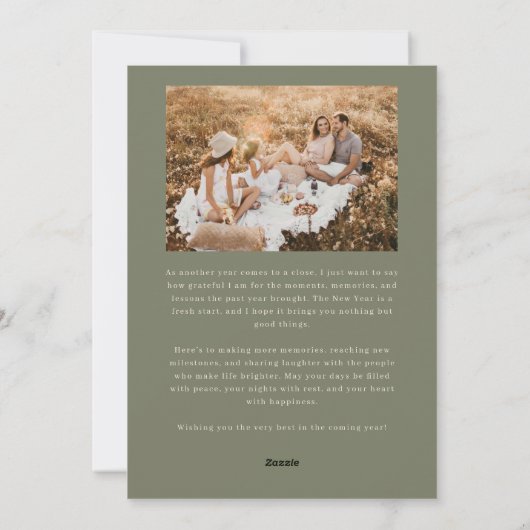 Het maken van Spirits Bright Sage Kerstmis Multi F Feestdagenkaart (Achterkant)