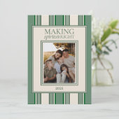 Het maken van Spirits Bright Two Photo Stripe Feestdagenkaart (Staand voorkant)