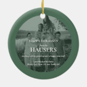 Het maken van Spirits Bright Two Photo Stripe Holi Keramisch Ornament (Achterkant)