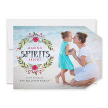 Het maken van Spirits Bright Wreath Kerstfoto