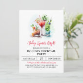 Het maken van Spirits Bright Xmas Holiday Dinner F Kaart (Staand voorkant)