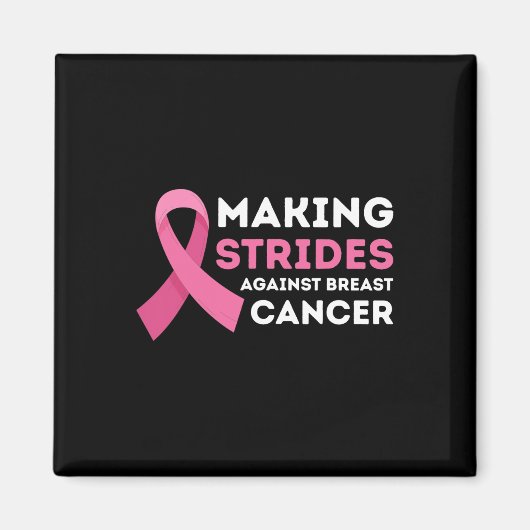 Het maken van stappen tegen borstkanker Bewustzijn Magneet (Voorkant)