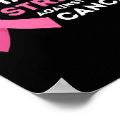 Het maken van stappen tegen borstkanker Bewustzijn Poster (Hoek)