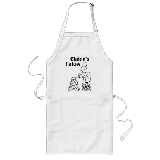 Het maken van taarten & cake bakken lang schort (Voorkant)
