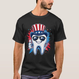 Het maken van tanden weer geweldig 4 juli Amerika  T-shirt