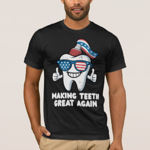 Het maken van tanden weer geweldig 4 juli Amerika T-shirt