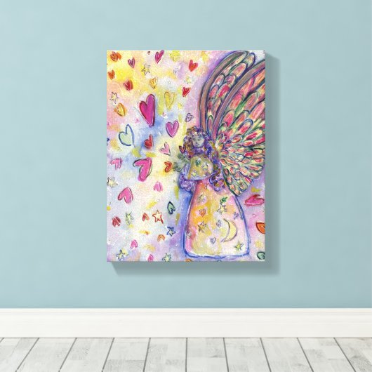 Het maken van Universe Angel Wrapped Canvas schild (Insitu (Houten vloer))