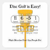 Het makkelijke spel vierkante sticker (Voorkant)