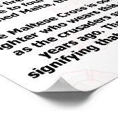 Het Maltese Kruis Poster (Hoek)