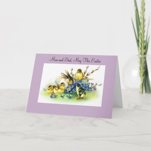 Het Mamma en de Papa van Pasen Feestdagen Kaart (Voorkant)