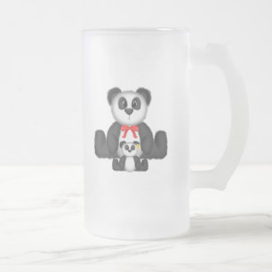 Het Mamma en het Baby van de panda Matglas Bierpul