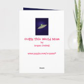 Het mamma, u is Outta Deze Wereld! kaart (Achterkant)