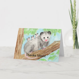 Het Mamma van de opossum Kaart