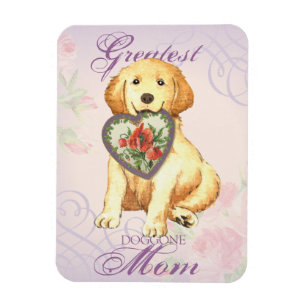 Het Mamma van het Hart van het golden retriever Magneet