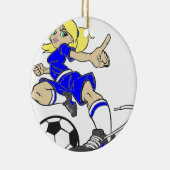 HET MAMMA VAN HET VOETBAL KERAMISCH ORNAMENT (Rechts)