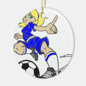 HET MAMMA VAN HET VOETBAL KERAMISCH ORNAMENT (Links)