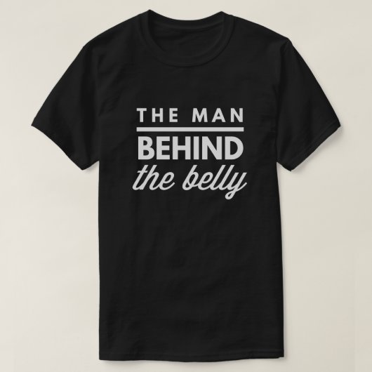 Het man achter de buik t-shirt (Design voorkant)
