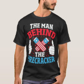 Het Man achter de Firecracker New Dad 4 juli T-shirt (Voorkant)