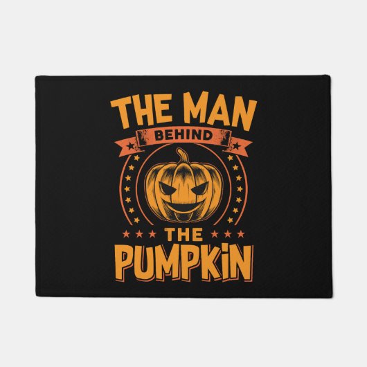 Het Man achter de pompoen Halloween Deurmat (Voorkant)