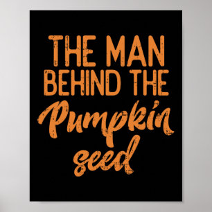 Het Man achter de pompoenen met heupen Poster
