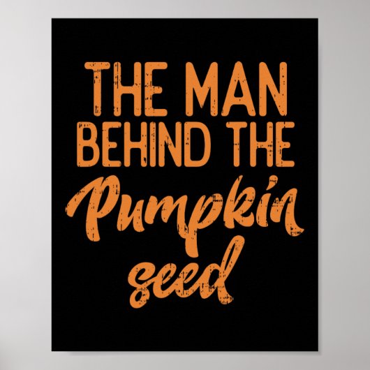 Het Man achter de pompoenen met heupen Poster (Voorkant)