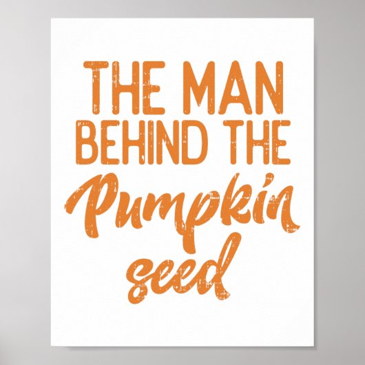 Het Man achter de pompoenen met heupen Poster (Voorkant)