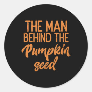 Het Man achter de pompoenen met heupen Ronde Sticker