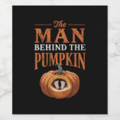 Het Man achter de pompoenzwangere Thanksgiving Wijn Etiket (Enkel label)