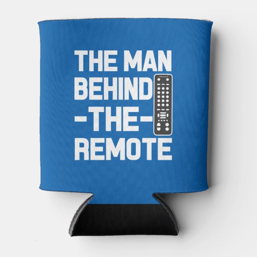 Het Man Achter de Remote grappige vader gezegde Blikjeskoeler (Voorkant)