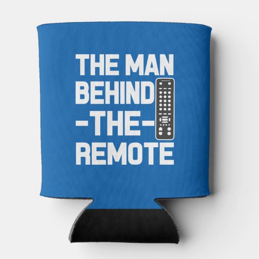 Het Man Achter de Remote grappige vader gezegde Blikjeskoeler (Achterkant)