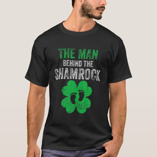 Het Man achter de shamrock Funny St. Patricks Day T-shirt (Voorkant)