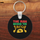 Het Man achter de taco Mexicaanse vader Cinco de M Sleutelhanger (Voorkant)