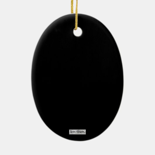 Het Man achter het gordijn Keramisch Ornament (Achterkant)