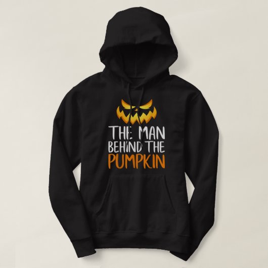 Het Man achter het pompoenhalloween kostuum voor D Hoodie (Design voorkant)