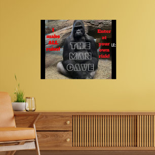 HET MAN CAVE POSTER