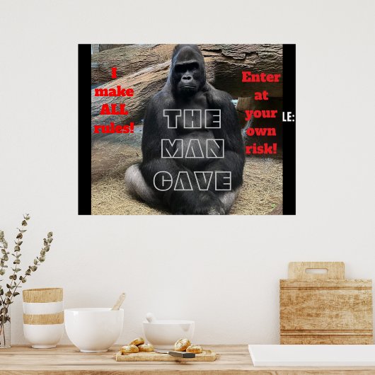 HET MAN CAVE POSTER (Keuken)