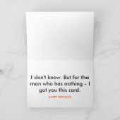 Het man dat alles Verjaardag heeft Kaart (Binnen)