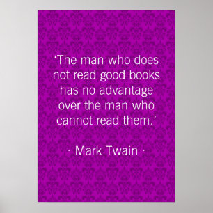 Het man dat geen goede boeken leest [paars] poster