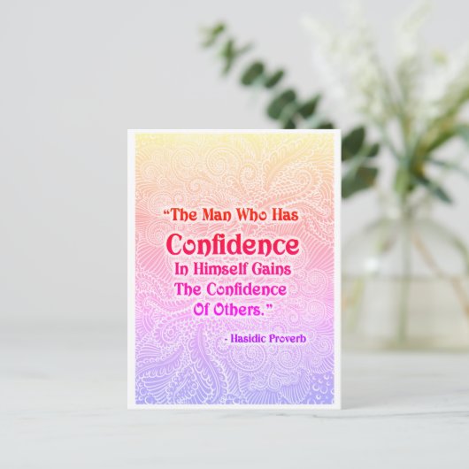 Het Man dat heeft - Positieve quotes Briefkaart (Staand voorkant)