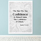 Het Man dat heeft - Positieve quotes Canvas Afdruk (Insitu (Houten vloer))