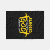het Man dat in godsnaam op godslastering vertrouwt Fleece Deken (Voorkant (Horizontaal))